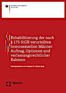 Cover des Gutachtens zur Rehabilitierung der Opfer des § 175