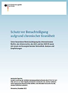 Cover der Expertise "Schutz vor Benachteiligung aufgrund chronischer Krankheit" Cover der Expertise "Schutz vor Benachteiligung aufgrund chronischer Krankheit"