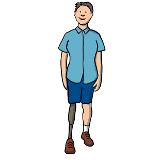 Mensch mit einer schweren sichtbaren Behinderung Mensch mit einer schweren sichtbaren Behinderung